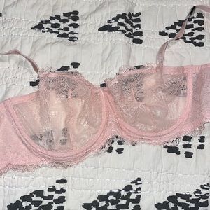 Torrid Unlined balconette baby pink bra